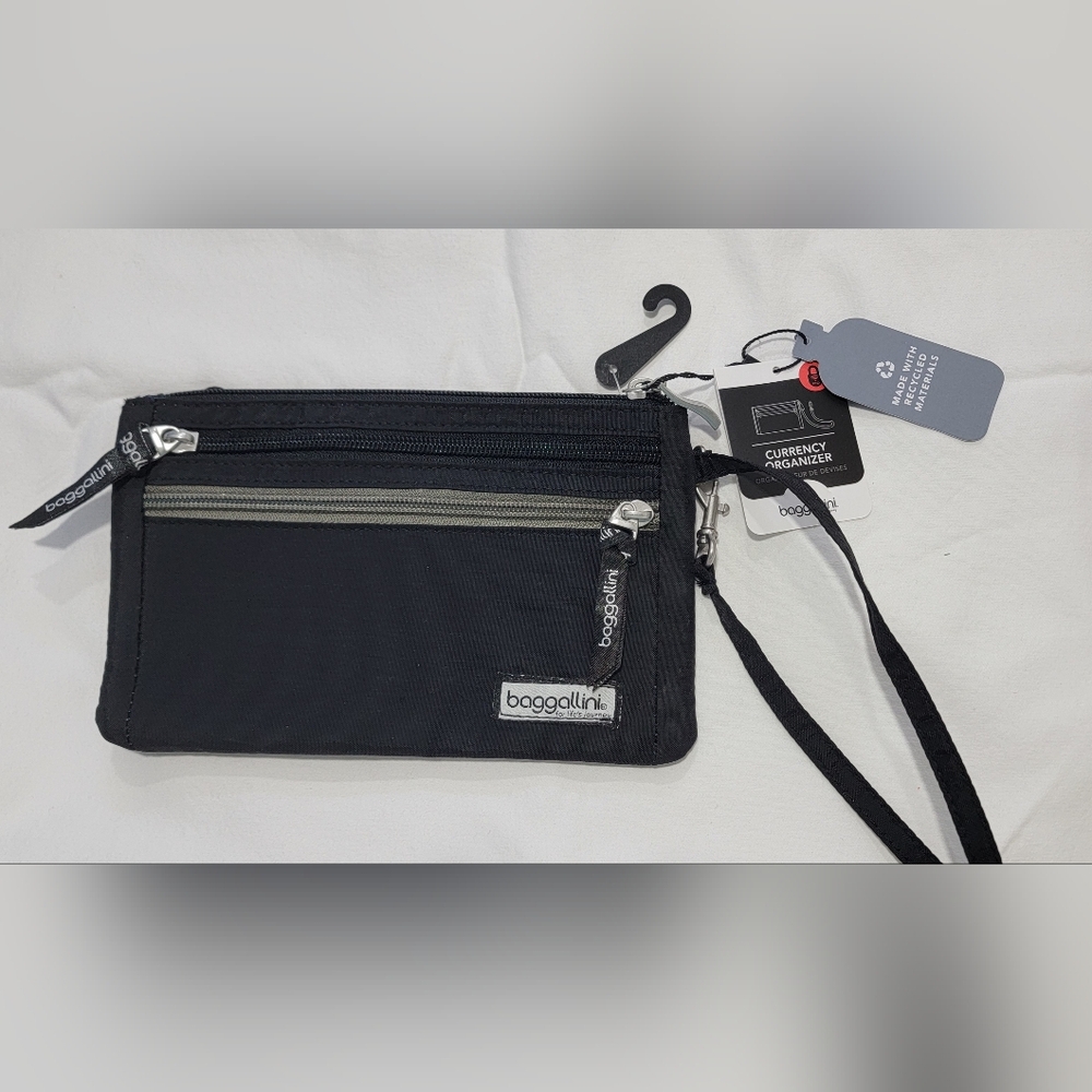 Baggallini Black Wallet with Wrist Strap